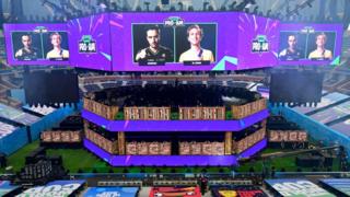 Screens showing the Fortnite World Cup events